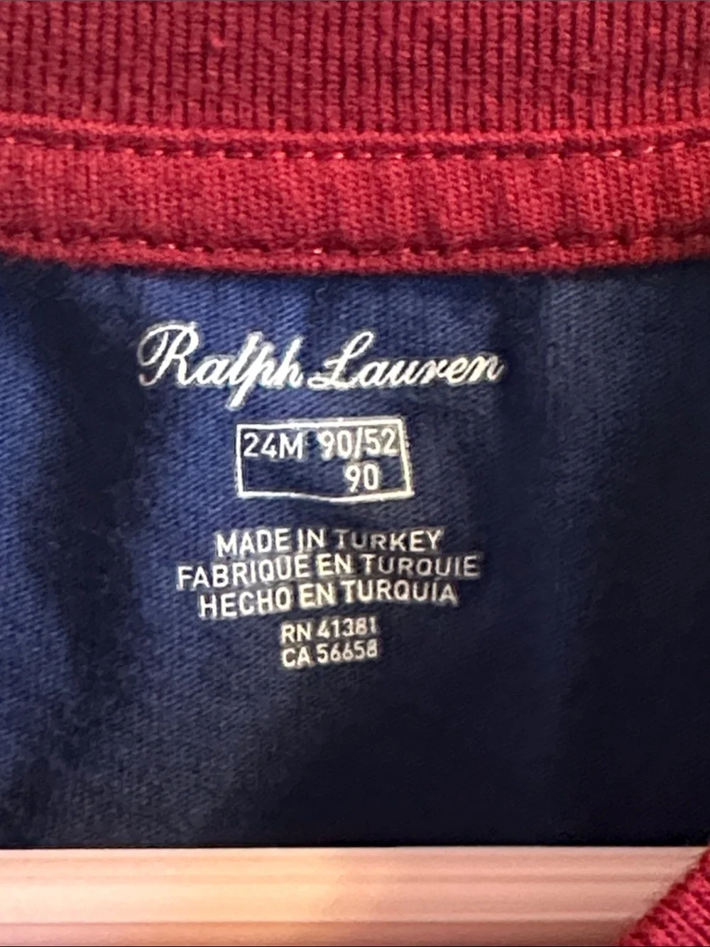 Polo by Ralph Lauren Navy Colorblock Polo Bear Long-Sleeve Tee
